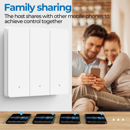 Compatible Tuya ZigBee Smart Light Switch With Radar Motion Sensor No Capacitor Required 2-Gang - Smart Switch by buy2fix | Online Shopping UK | buy2fix