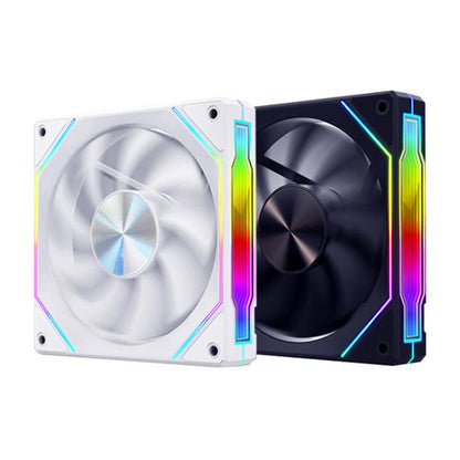 4RS 12cm Computer  Case Fan with Infinity Mirror ARGB Thermal Control & Ultra Quiet Cooling(Reverse White) - Fan Cooling by buy2fix | Online Shopping UK | buy2fix