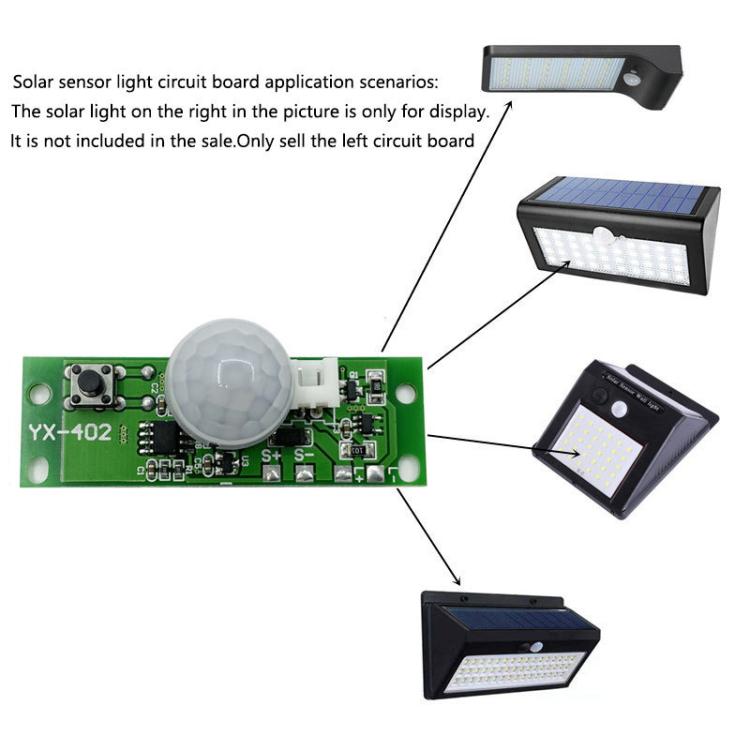 3.7V Infrared Human Sensor Solar Light Circuit Board Solar Wall Light Control Board PIR Wall Light Controller - Others by buy2fix | Online Shopping UK | buy2fix