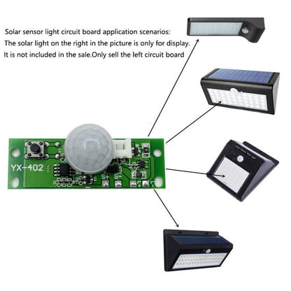 3.7V Infrared Human Sensor Solar Light Circuit Board Solar Wall Light Control Board PIR Wall Light Controller - Others by buy2fix | Online Shopping UK | buy2fix
