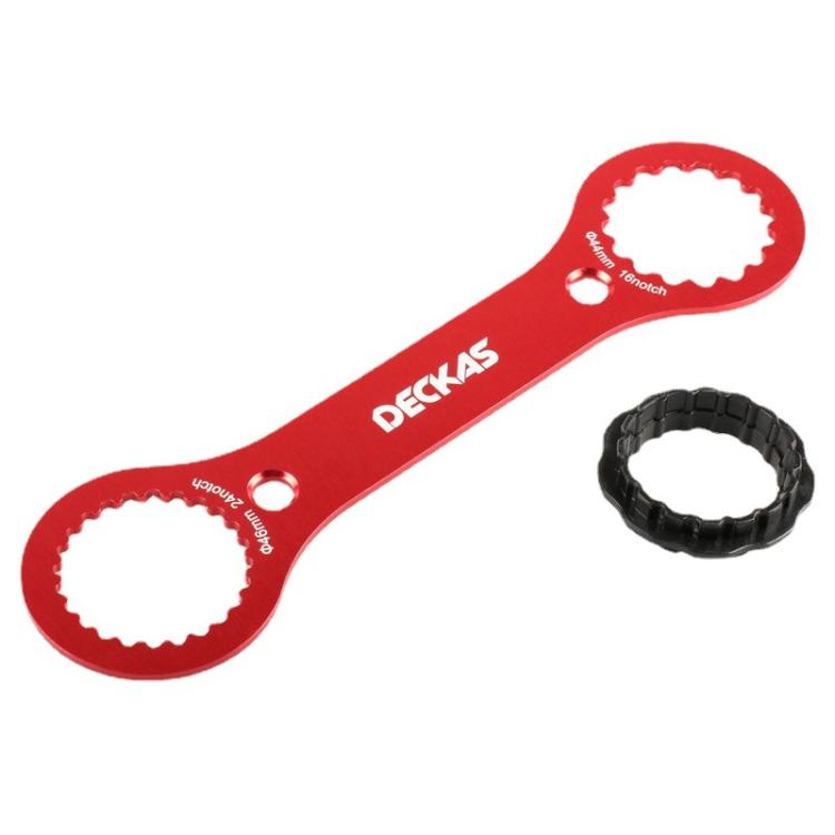 DECKAS DW-018 Aluminum Center Wrench Tool For DUB/TL-FC32/25/24 Multi-Function BB Wrench(Red) - Maintenance tools by DECKAS | Online Shopping UK | buy2fix