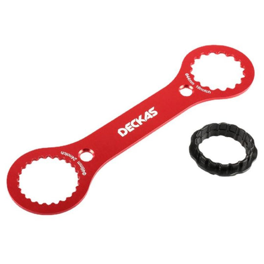 DECKAS DW-018 Aluminum Center Wrench Tool For DUB/TL-FC32/25/24 Multi-Function BB Wrench(Red)