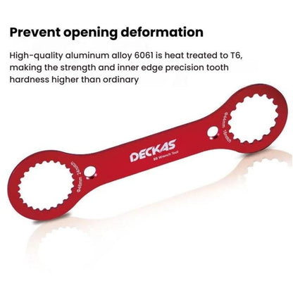DECKAS DW-018 Aluminum Center Wrench Tool For DUB/TL-FC32/25/24 Multi-Function BB Wrench(Red) - Maintenance tools by DECKAS | Online Shopping UK | buy2fix