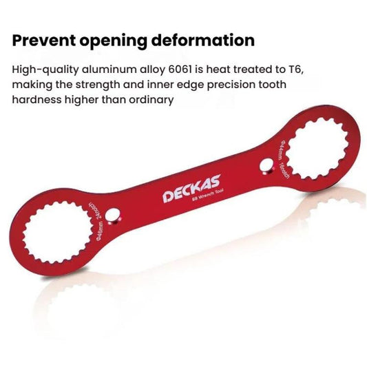 DECKAS DW-018 Aluminum Center Wrench Tool For DUB/TL-FC32/25/24 Multi-Function BB Wrench(Red) - Maintenance tools by DECKAS | Online Shopping UK | buy2fix
