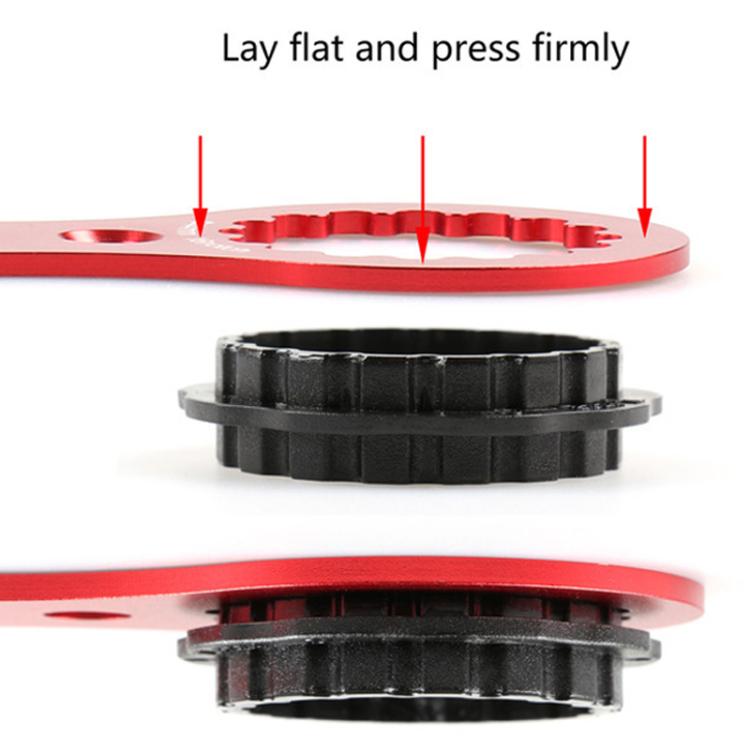 DECKAS DW-018 Aluminum Center Wrench Tool For DUB/TL-FC32/25/24 Multi-Function BB Wrench(Red) - Maintenance tools by DECKAS | Online Shopping UK | buy2fix