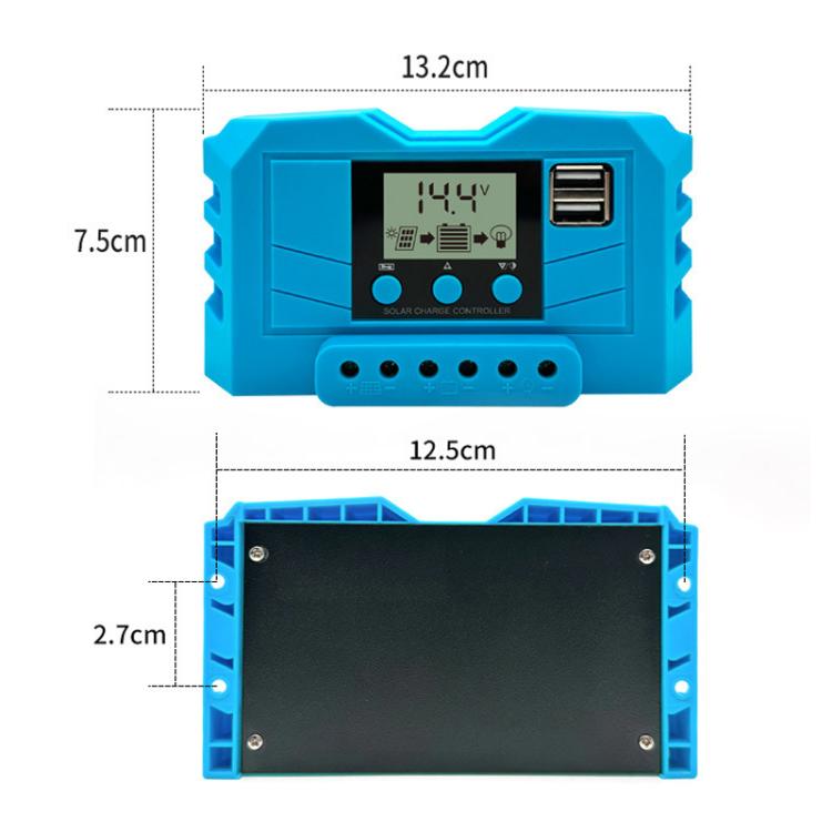 10A 12V 24V Lithium Lead Acid Solar Charge Controller PWM PV Controller With LCD Display - Others by buy2fix | Online Shopping UK | buy2fix