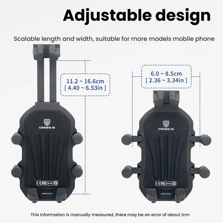 Motorcycle Rearview Mirror Mount Aluminum Alloy Shock-absorbing Mobile Phone Holder(Black) - Holder by buy2fix | Online Shopping UK | buy2fix