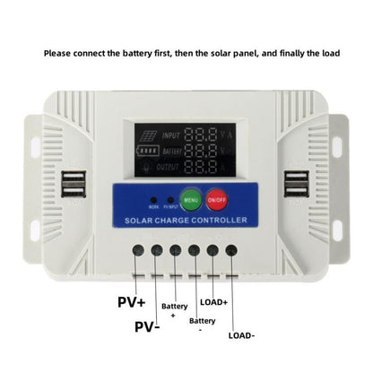 10A 12V 24V Setup-Free Color Screen Luminous Display Solar Controller PV Solar Charge Controller - Others by buy2fix | Online Shopping UK | buy2fix