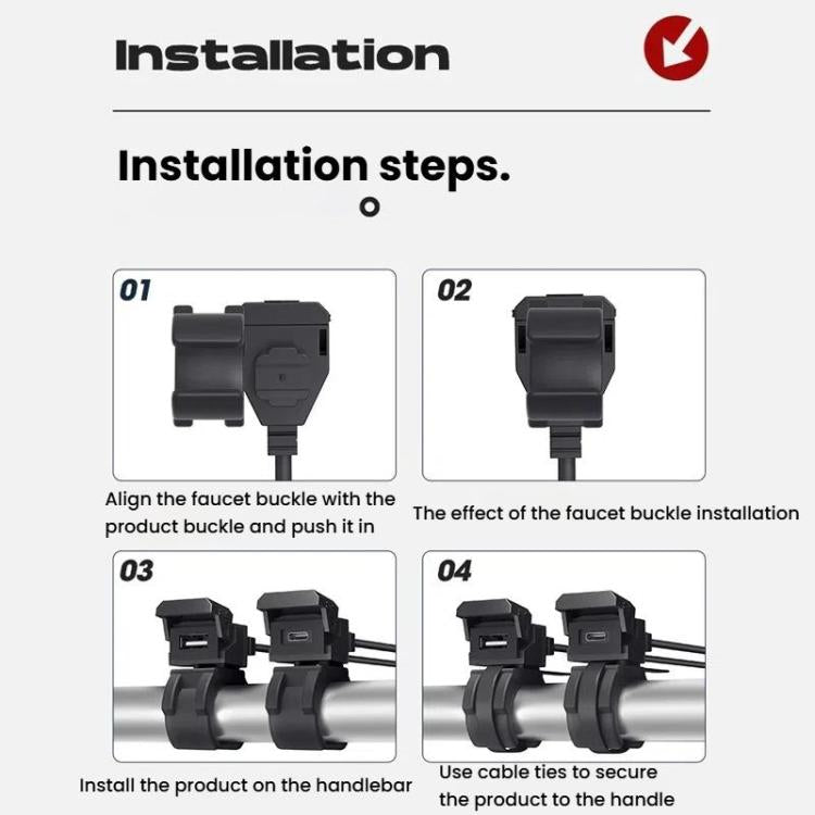 WUPP 2 in 1 QC3.0 Waterproof PD Fast Charging Motorcycle Mobile Phone USB Charger(Boxed) - Battery Charger by WUPP | Online Shopping UK | buy2fix