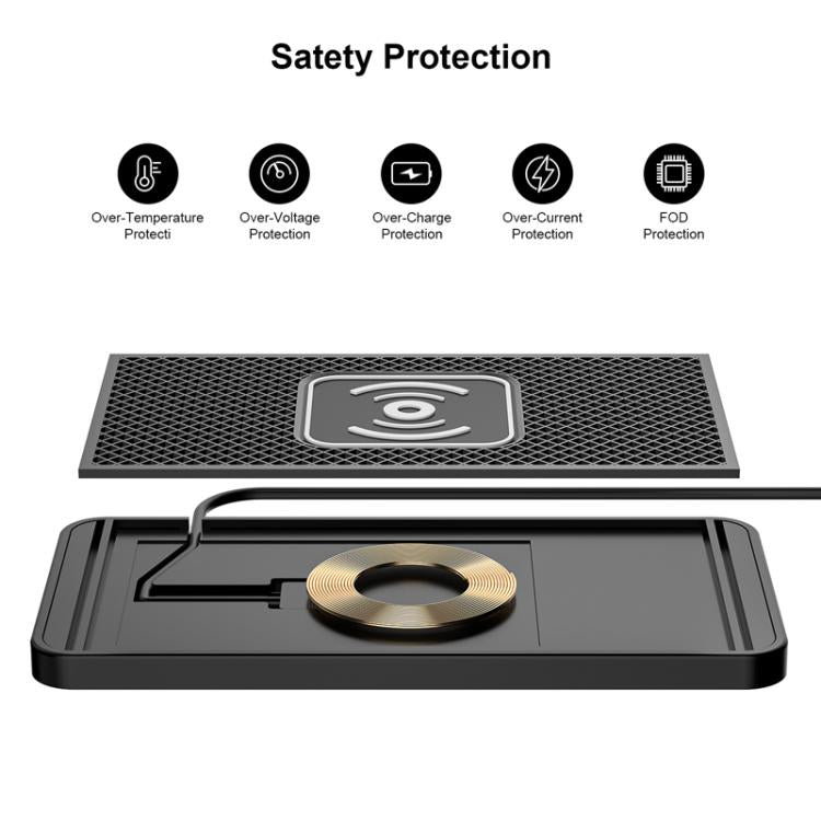 Car Wireless Charger Modified Increase Cuttable Mobile Phone Fast Charging Pad(0.3m Short Line (Type-C Port)) - Wireless Charging Pads by buy2fix | Online Shopping UK | buy2fix