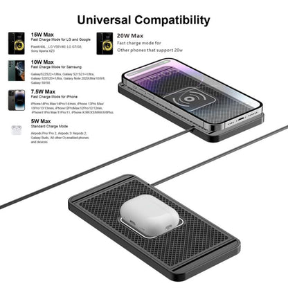 Car Wireless Charger Modified Increase Cuttable Mobile Phone Fast Charging Pad(1m Long Line (USB Port)) - Wireless Charging Pads by buy2fix | Online Shopping UK | buy2fix