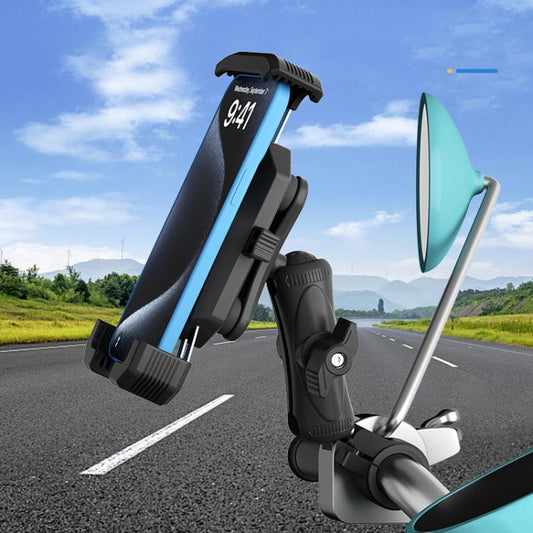 Motorcycle Shock-absorbing Rotatable 3-claw Mobile Phone Holder, Style: Handlebar Type - Holder by buy2fix | Online Shopping UK | buy2fix