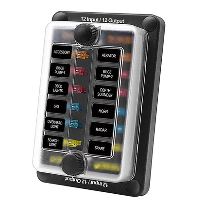 One In And One Out 12-Way Fuse Box LED Indicator With Sticker(ZH-1704B2) - Fuse by buy2fix | Online Shopping UK | buy2fix