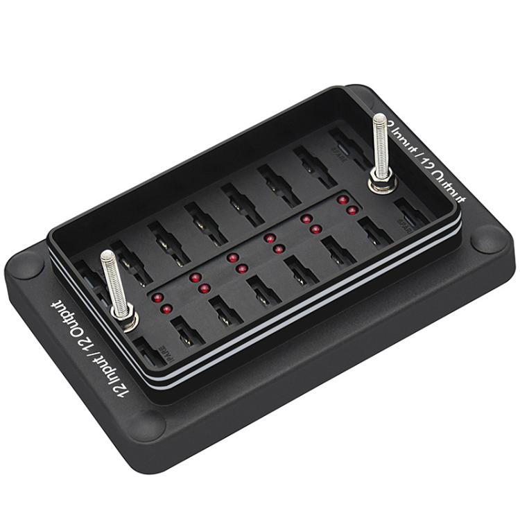 One In And One Out 12-Way Fuse Box LED Indicator With Sticker(ZH-1704B2) - Fuse by buy2fix | Online Shopping UK | buy2fix