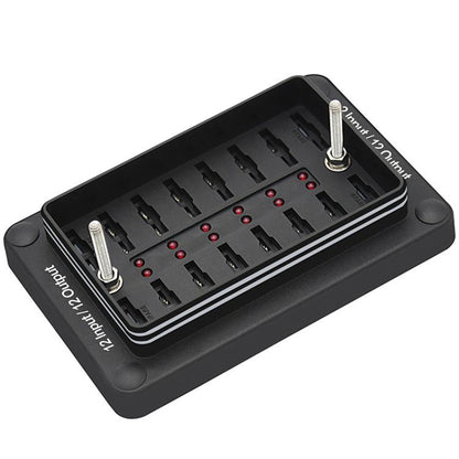 One In And One Out 12-Way Fuse Box LED Indicator With Sticker(ZH-1704B2) - Fuse by buy2fix | Online Shopping UK | buy2fix