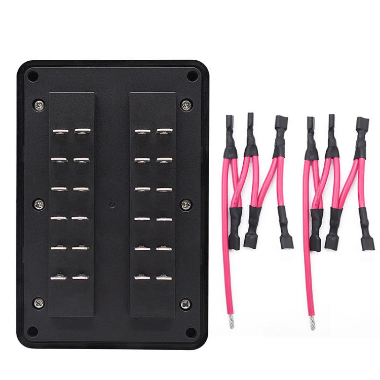 One In And One Out 12-Way Fuse Box LED Indicator With Sticker(ZH-1704B2) - Fuse by buy2fix | Online Shopping UK | buy2fix