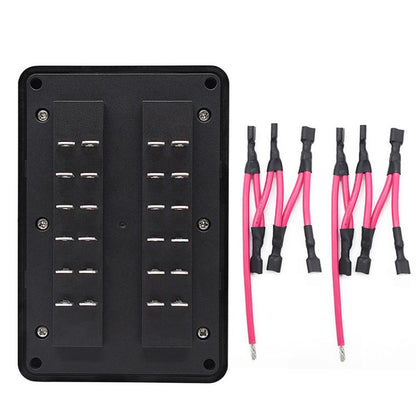 One In And One Out 12-Way Fuse Box LED Indicator With Sticker(ZH-1704B2) - Fuse by buy2fix | Online Shopping UK | buy2fix