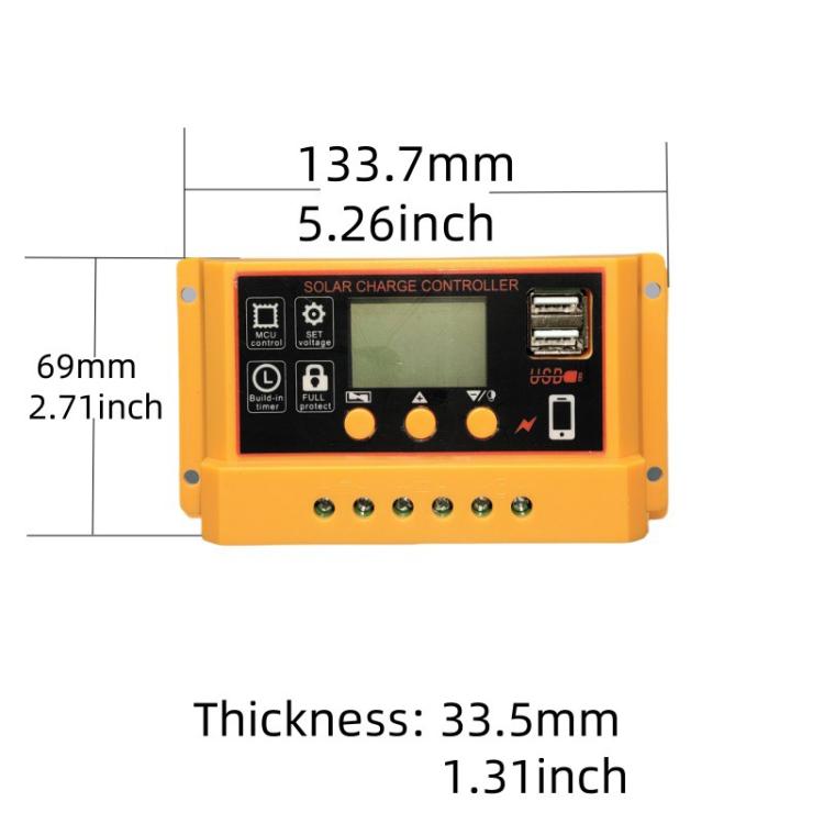 30A 12V 24V Solar Controller PV Solar Charge Controller With LCD Display - Others by buy2fix | Online Shopping UK | buy2fix