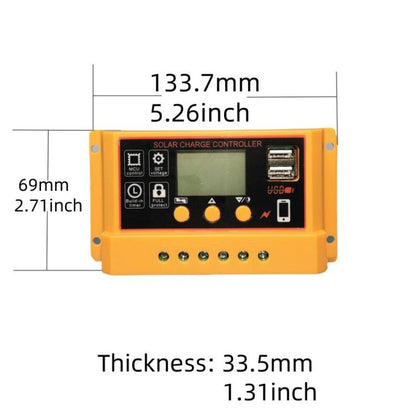 30A 12V 24V Solar Controller PV Solar Charge Controller With LCD Display - Others by buy2fix | Online Shopping UK | buy2fix