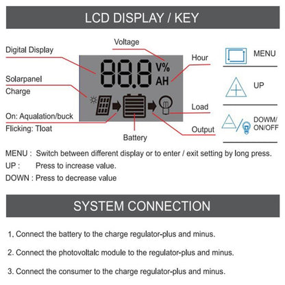 30A 12V 24V 11.1V Solar Controller PV Solar Charge Controller - Others by buy2fix | Online Shopping UK | buy2fix