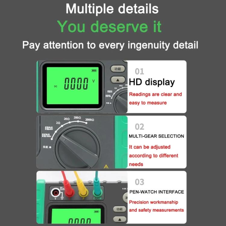 DUOYI Digital Ground Resistance Meter Tester, Model: DY4100A - Electronic Test by DUOYI | Online Shopping UK | buy2fix