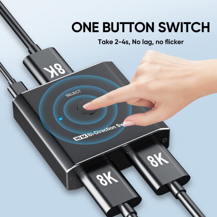 PWAY S6203H 8K 60Hz 2 In 1 Out HDMI-Compatible Two-Way Switcher(S6203H) - Switch by PWAY | Online Shopping UK | buy2fix