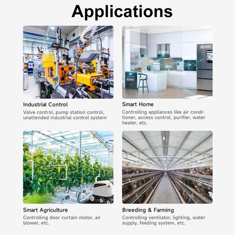 Waveshare Guide-Type 4-Way RS485 High-Current Relay Module, Modbus RTU Protocol(30461) - Relay Module by Waveshare | Online Shopping UK | buy2fix