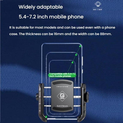 Kewig Motorcycle Bicycle Non-Blocking Mobile Phone Camera Navigation Bracket(M8SP-C1) - Holder by Kewig | Online Shopping UK | buy2fix