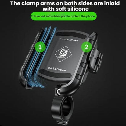 Kewig Motorcycle Bicycle Non-Blocking Mobile Phone Camera Navigation Bracket(M8SP-C2) - Holder by Kewig | Online Shopping UK | buy2fix