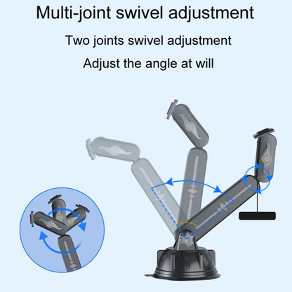 Car Multifunctional Water Cup Holder Auto Large Suction Cup Mounted Drink Rack, Style: Long Rod Gray - Car Drink Holders by buy2fix | Online Shopping UK | buy2fix