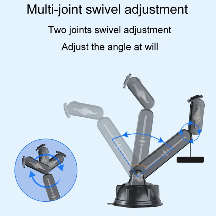 Car Multifunctional Water Cup Holder Auto Large Suction Cup Mounted Drink Rack, Style: Short Rod Gray - Car Drink Holders by buy2fix | Online Shopping UK | buy2fix