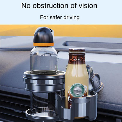Car Multifunctional Water Cup Holder Auto Large Suction Cup Mounted Drink Rack, Style: Long Rod Gray - Car Drink Holders by buy2fix | Online Shopping UK | buy2fix