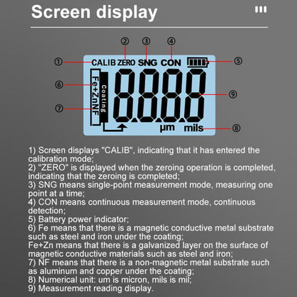 Mingzheng Iron Aluminum Zinc Three-Purpose Paint Film Coating Thickness Gauge(ET330) - Coating Thickness Gauge by Mingzheng | Online Shopping UK | buy2fix
