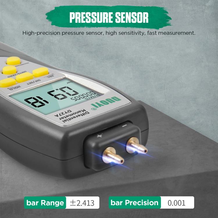 DUOYI Digital Brake Vacuum Pump Measuring Gauge Differential Pressure Gauge(DY27A English) - Electronic Test by DUOYI | Online Shopping UK | buy2fix