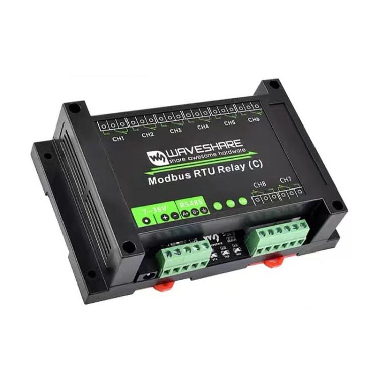 Waveshare Modbus RTU Protocol 8-Ch Latching Relay Module (C) With RS485 Interface(30460) - Relay Module by Waveshare | Online Shopping UK | buy2fix