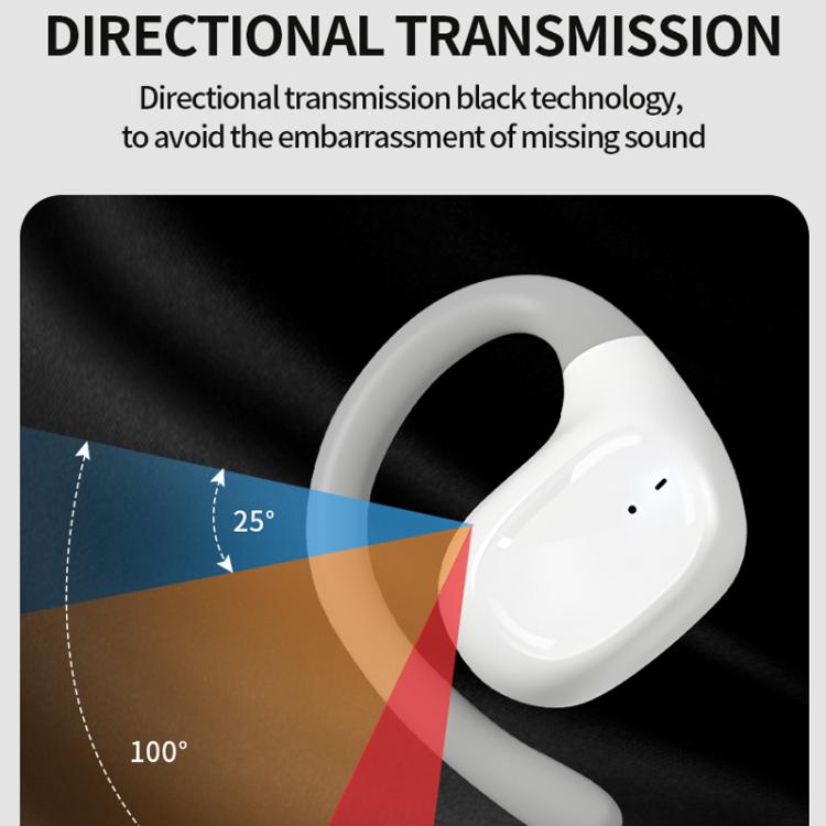 M200 Open-Ear Wireless Bluetooth Headphones Ear-Hook Earphone Waterproof Earpieces(White) - Bluetooth Earphone by buy2fix | Online Shopping UK | buy2fix