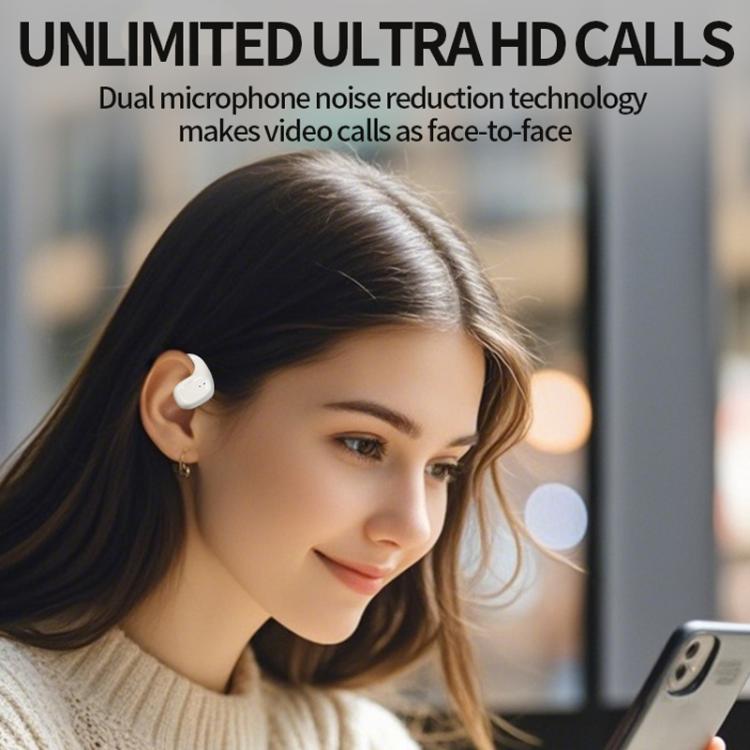 M200 Open-Ear Wireless Bluetooth Headphones Ear-Hook Earphone Waterproof Earpieces(White) - Bluetooth Earphone by buy2fix | Online Shopping UK | buy2fix