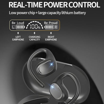 M200 Open-Ear Wireless Bluetooth Headphones Ear-Hook Earphone Waterproof Earpieces(Black) - TWS Earphone by buy2fix | Online Shopping UK | buy2fix