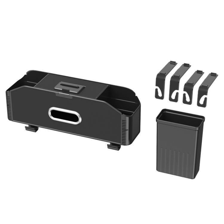 Car Seat Back Multifunctional Storage Box Pouch Phone Holder(Black Leather) - Stowing Tidying by buy2fix | Online Shopping UK | buy2fix
