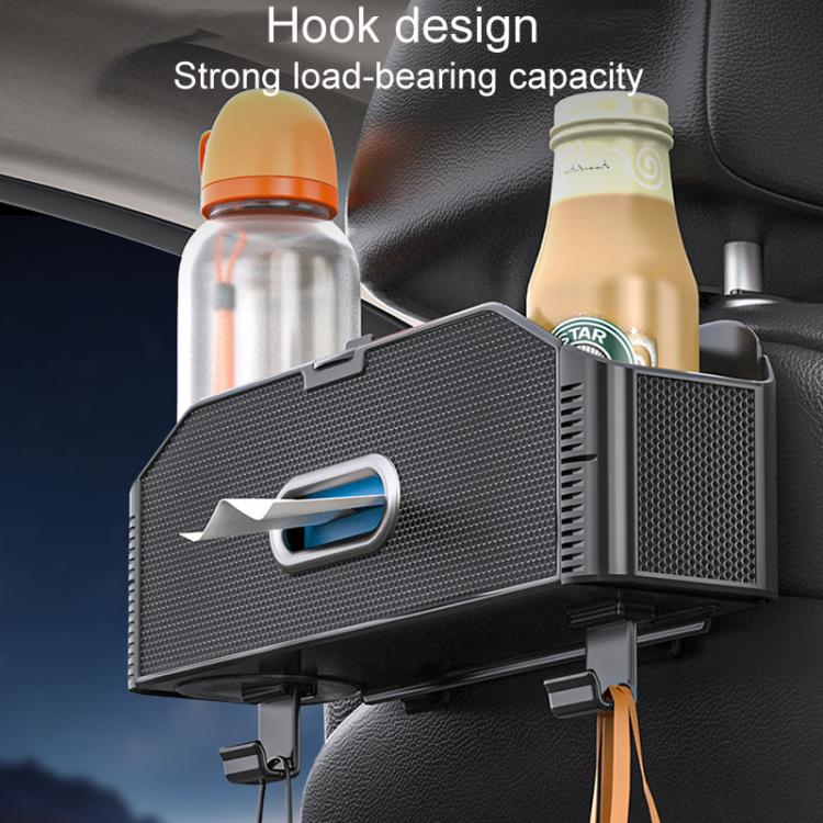 Car Seat Back Multifunctional Storage Box Pouch Phone Holder(Carbon Fiber Pattern) - Stowing Tidying by buy2fix | Online Shopping UK | buy2fix