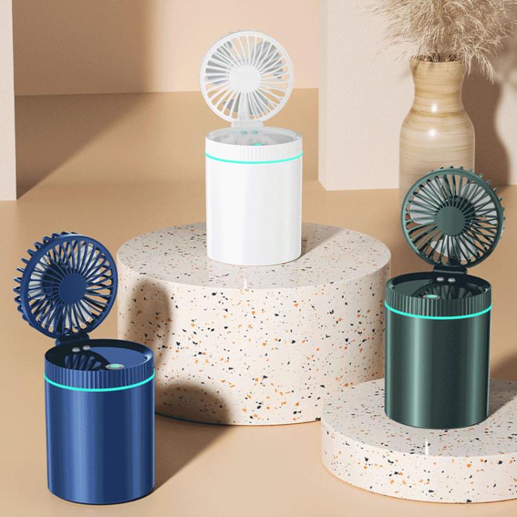 F98 Spray Cooling Desktop Small Fan Bedroom Office Portable Humidifier With Colored Lights, Color: Plug-in (Blue) - Electric Fans by buy2fix | Online Shopping UK | buy2fix