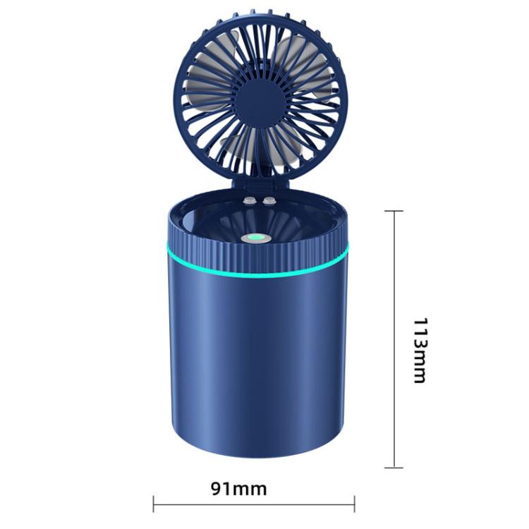 F98 Spray Cooling Desktop Small Fan Bedroom Office Portable Humidifier With Colored Lights, Color: Plug-in (Blue) - Electric Fans by buy2fix | Online Shopping UK | buy2fix