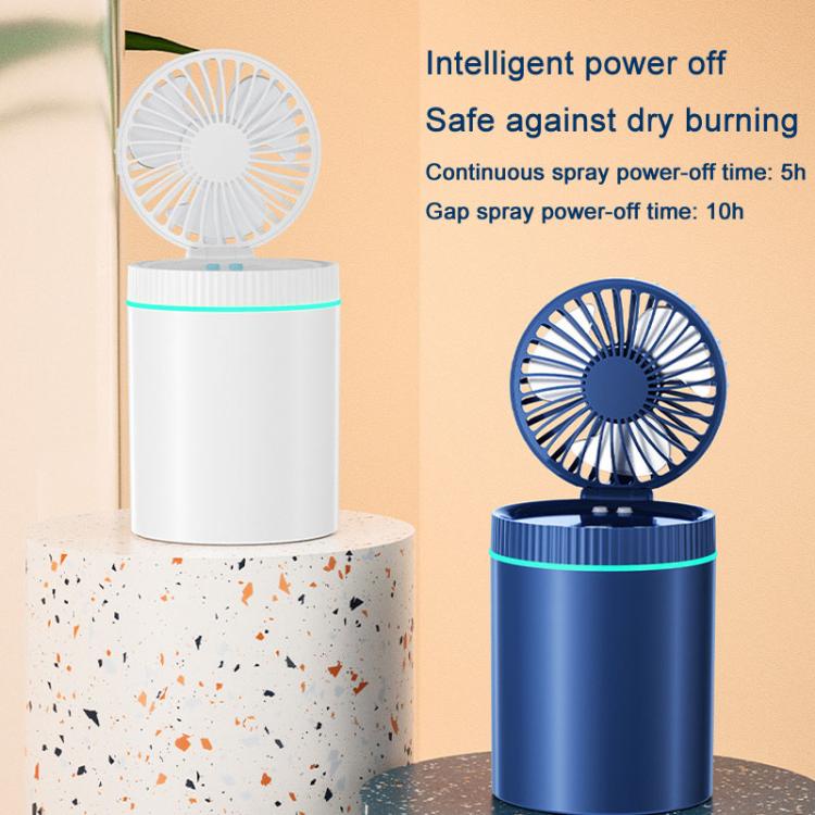F98 Spray Cooling Desktop Small Fan Bedroom Office Portable Humidifier With Colored Lights, Color: Plug-in (Blue) - Electric Fans by buy2fix | Online Shopping UK | buy2fix