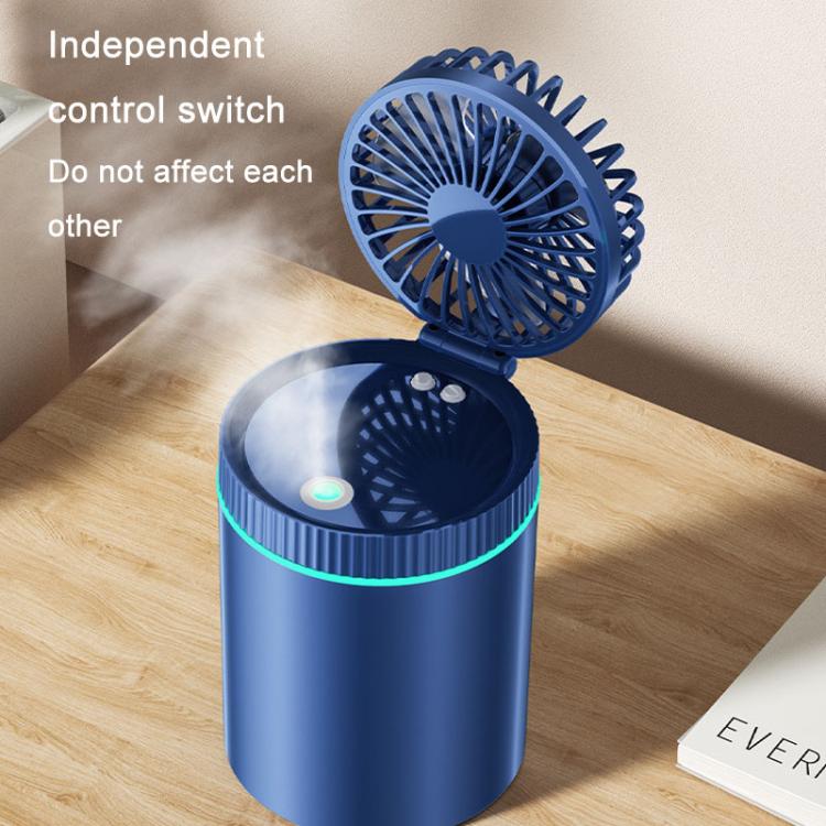 F98 Spray Cooling Desktop Small Fan Bedroom Office Portable Humidifier With Colored Lights, Color: Plug-in (Blue) - Electric Fans by buy2fix | Online Shopping UK | buy2fix