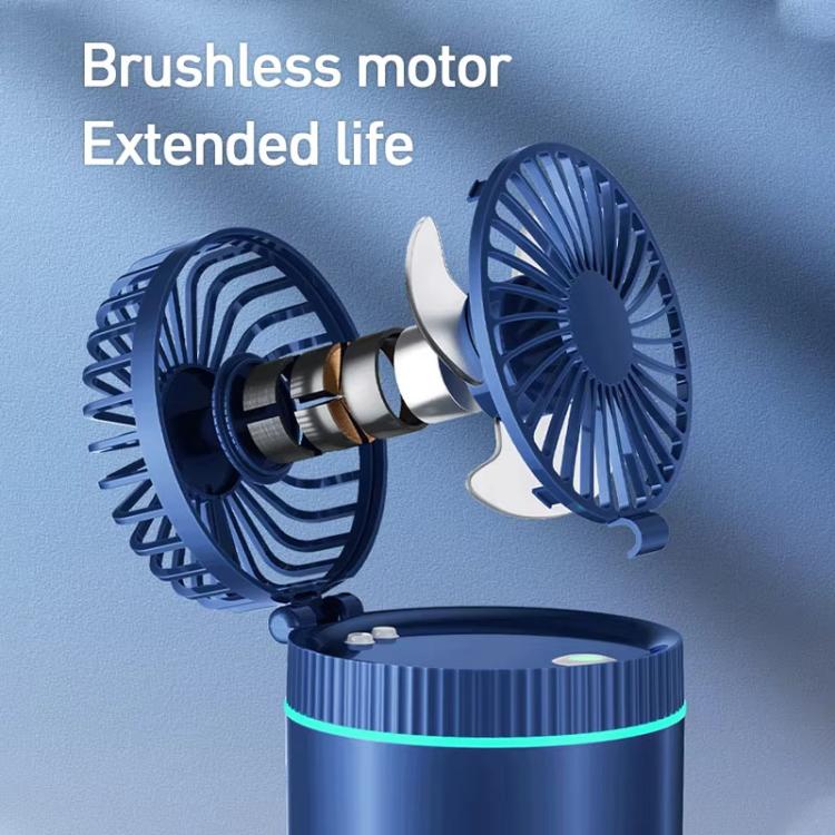 F98 Spray Cooling Desktop Small Fan Bedroom Office Portable Humidifier With Colored Lights, Color: Plug-in (Blue) - Electric Fans by buy2fix | Online Shopping UK | buy2fix