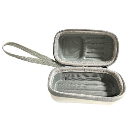 Summer Hanging Neck Small Fan Bag Organizer Box Outdoor Travel Portable Folding Fan Bag(Beige) - Electric Fans by buy2fix | Online Shopping UK | buy2fix