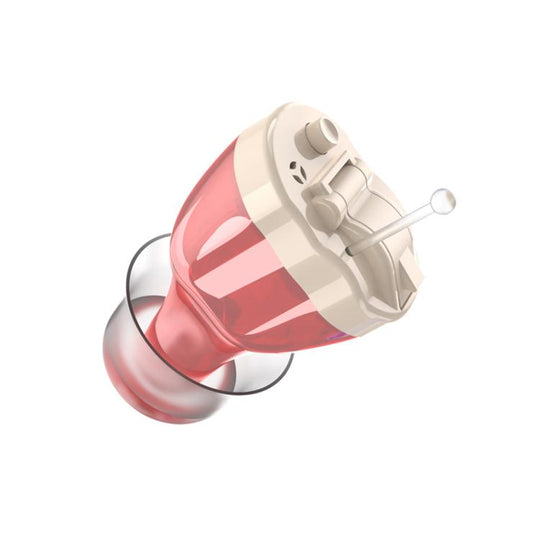 Digital Smart Noise Reduction CIC Hearing Aid Adjustable Sound Amplifier For The Elderly, Color: Right Ear Red