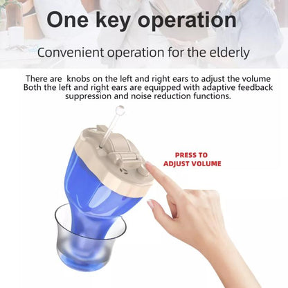 Digital Smart Noise Reduction CIC Hearing Aid Adjustable Sound Amplifier For The Elderly, Color: Right Ear Red - Hearing Aids by buy2fix | Online Shopping UK | buy2fix