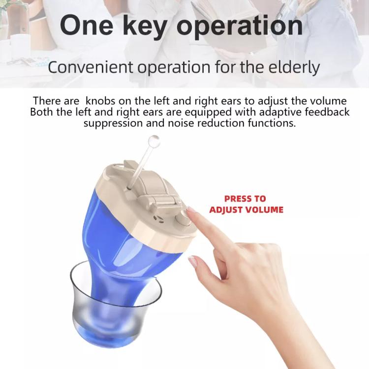 Digital Smart Noise Reduction CIC Hearing Aid Adjustable Sound Amplifier For The Elderly, Color: Left Ear Black - Hearing Aids by buy2fix | Online Shopping UK | buy2fix