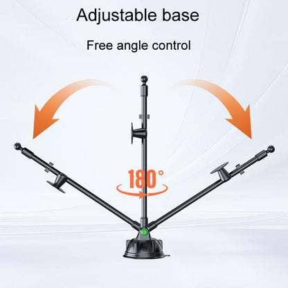 Extended Bendable Hose Car Phone Holder Windshield Dashboard Large Suction Cup Navigation Bracket(Gray) - Universal Car Holders by buy2fix | Online Shopping UK | buy2fix